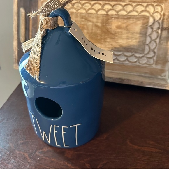 Rae Dunn New Blue Birdhouse “Tweet” by Magenta. - Picture 2 of 7